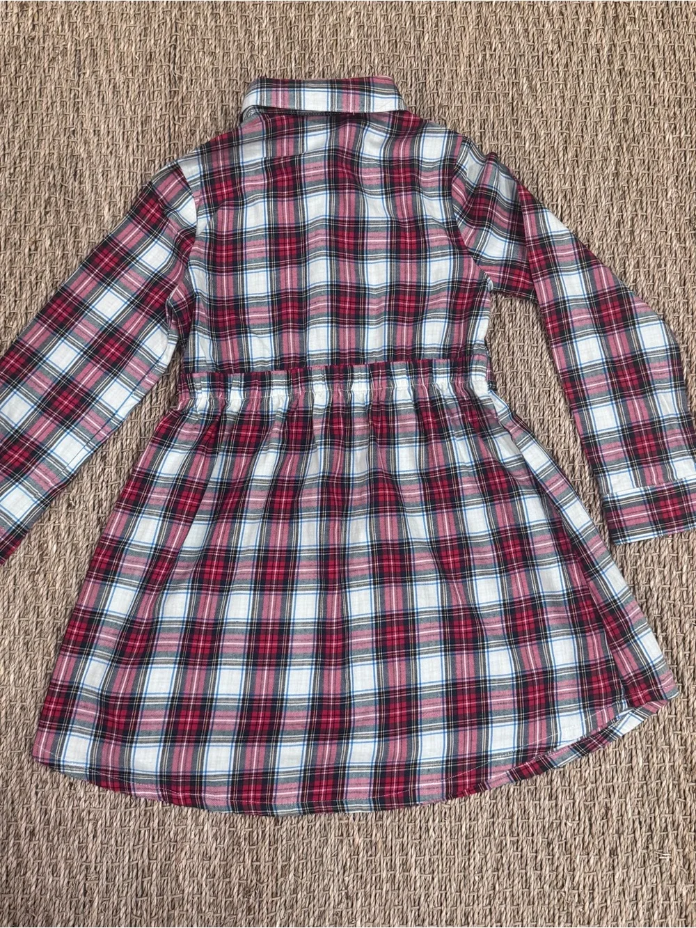 Gap Kids Plaid Long-Sleeve Dress